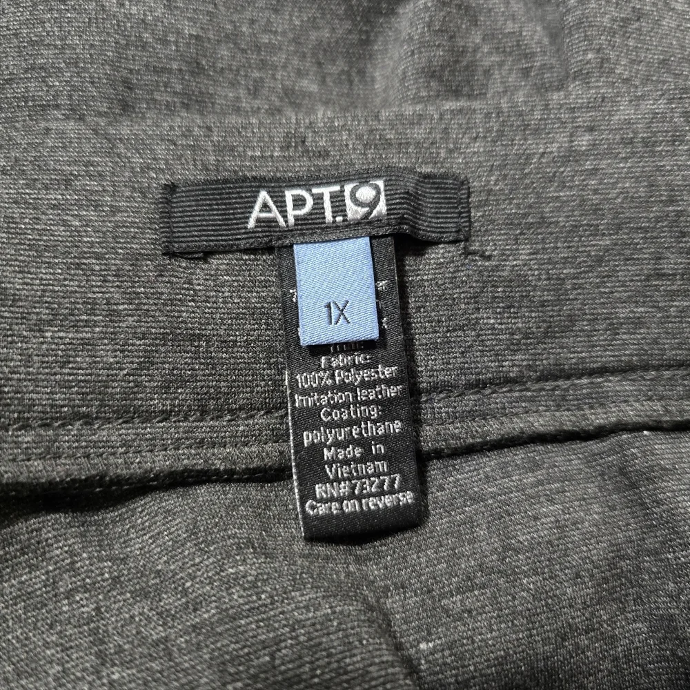 Apt. 9 Size 1X Charcoal Gray Stretchy Pencil Short Skirt